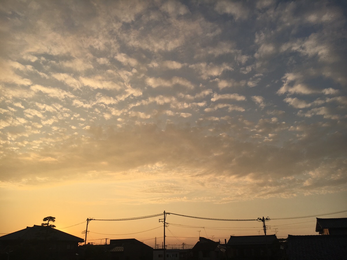 新潟市の夕焼け空【女池教室】